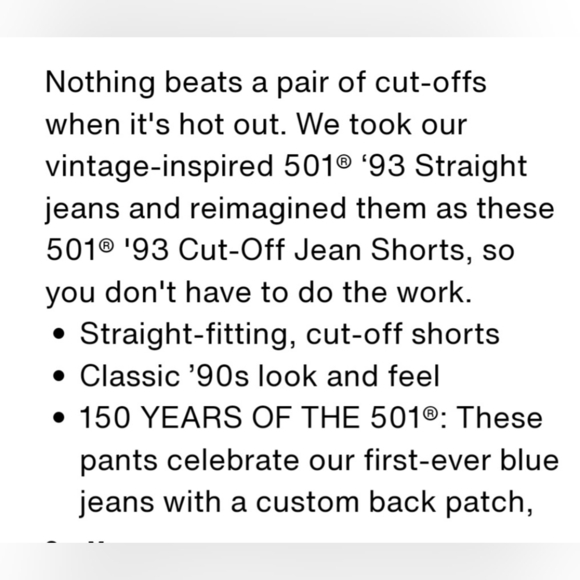 NWT Levi's 501 '93 Patchwork Men's Jean Shorts - Picture 7 of 7